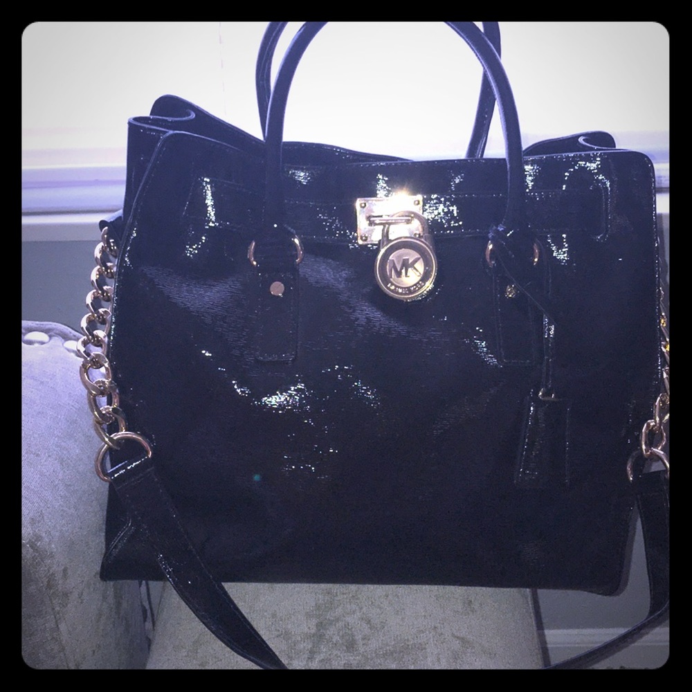 Black Leather Micheal Kors Bag